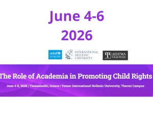 Οι Εκδόσεις Δίσιγμα χορηγοί στο International Conference με τίτλο "The Role of Academia in Promoting Child Rights"