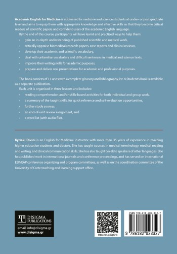 Academic English for Medicine - Teacher's Book