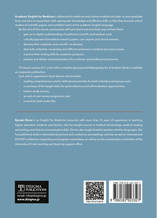 Academic English for Medicine - Teacher's Book