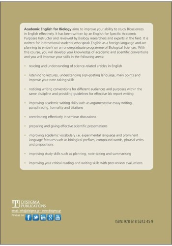 Academic English for Biology ANSWER KEY