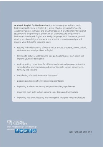 Academic English for Mathematics ANSWER KEY